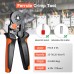 Preciva Wire Ferrule Crimping Tool, AWG23-7 Self-Adjusting Ratchet Wire Crimping Pliers, 6-4A Crimping Tool for 0.25-10 mm² Wire Terminals Cables End-Sleeves