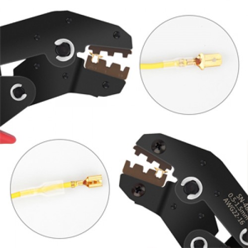 Preciva Spade Connectors Crimper Self-Adjusting Details about   Terminals Crimping Tool Kit 